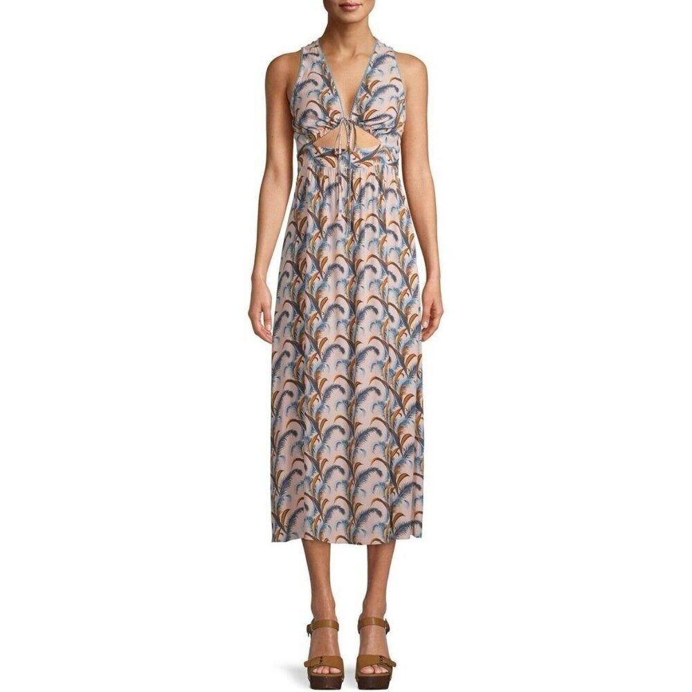 Sui by Anna Sui Size M Blush Pink Cut Out Sleeveless Midi Dress